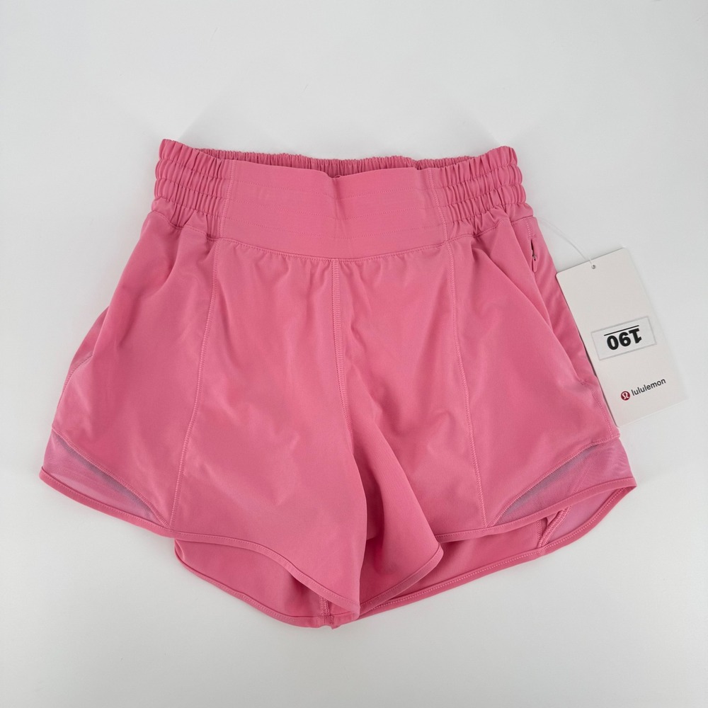 Lululemon Hotty‎ Hot HR Short 4" Lined Candy Cloud Pink Running Short LW7DJKS 4
